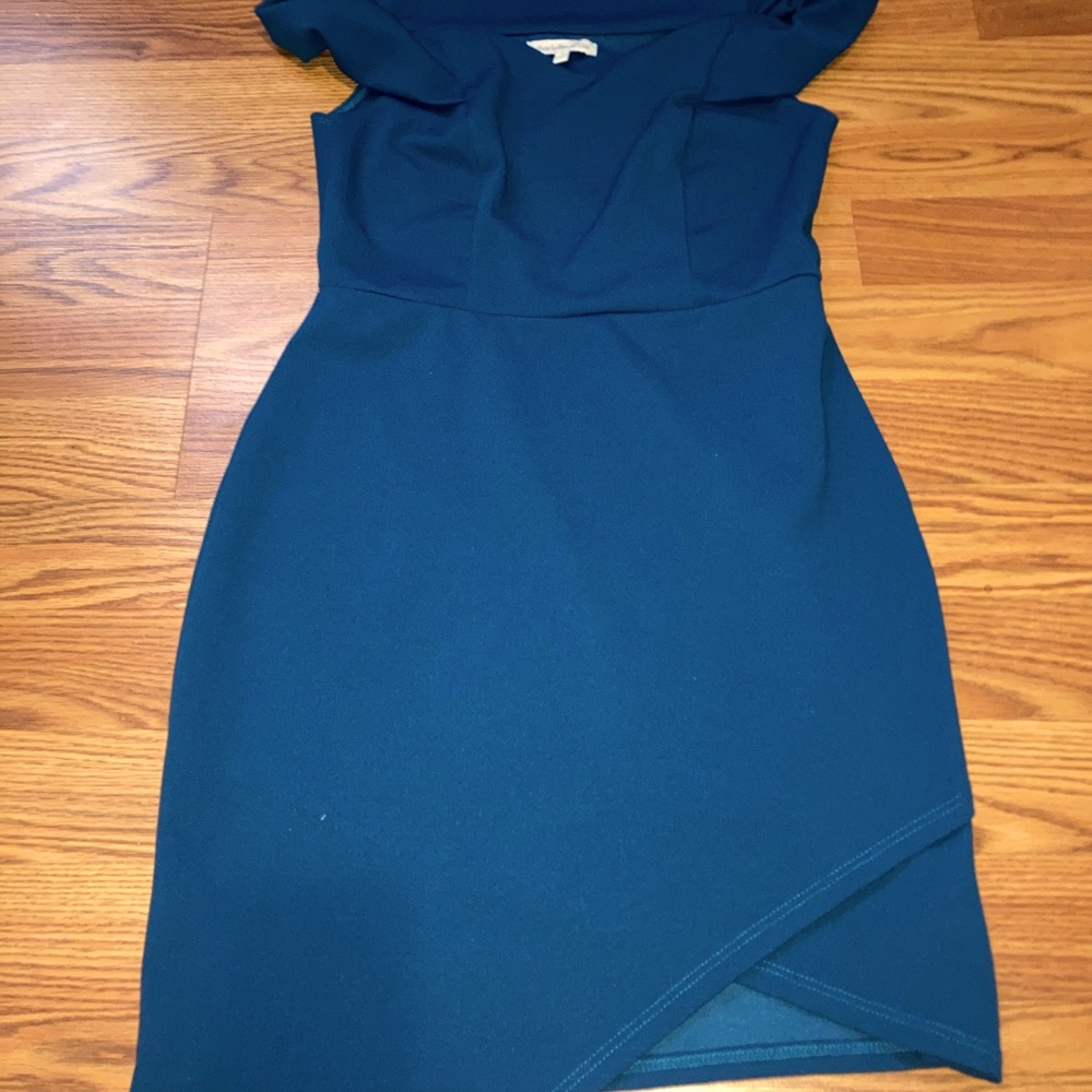 Teal Charlotte Russe Off the Shoulder Dress